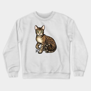 Cat - Ocicat - Brown Spotted Crewneck Sweatshirt